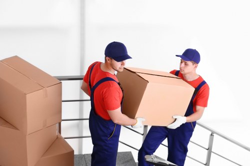 Commercial removals team planning a business move in West Hampstead