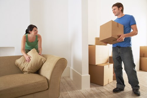 Preparing office desks and boxes for relocation in West Hampstead